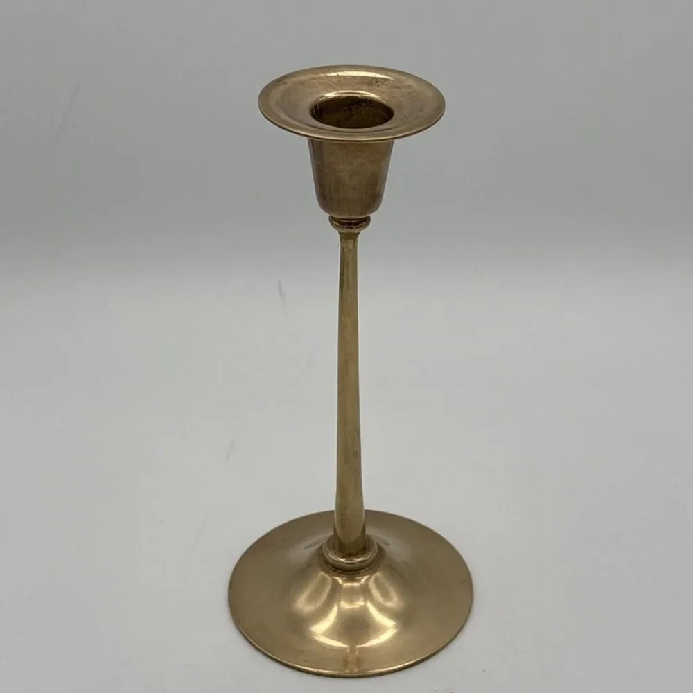 Vintage Brass Tall Stem Candlestick Holder Taper Candle 7